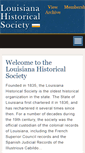 Mobile Screenshot of louisianahistoricalsociety.org